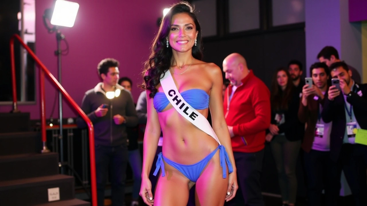 Emilia Dides destaca en desfile de bañadores y asegura su candidatura para Miss Universo 2024